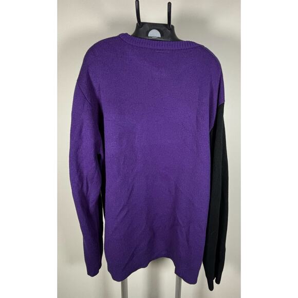 Baltimore Ravens Purple & Black Holiday Ugly Sweater Men's Size 2X (XXL) - Picture 3 of 7